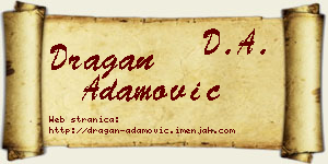 Dragan Adamović vizit kartica